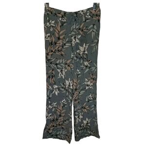Antibes Blanc‎ Women's XS Floral Print Lounge Pants Lightweight Drawstring Waist